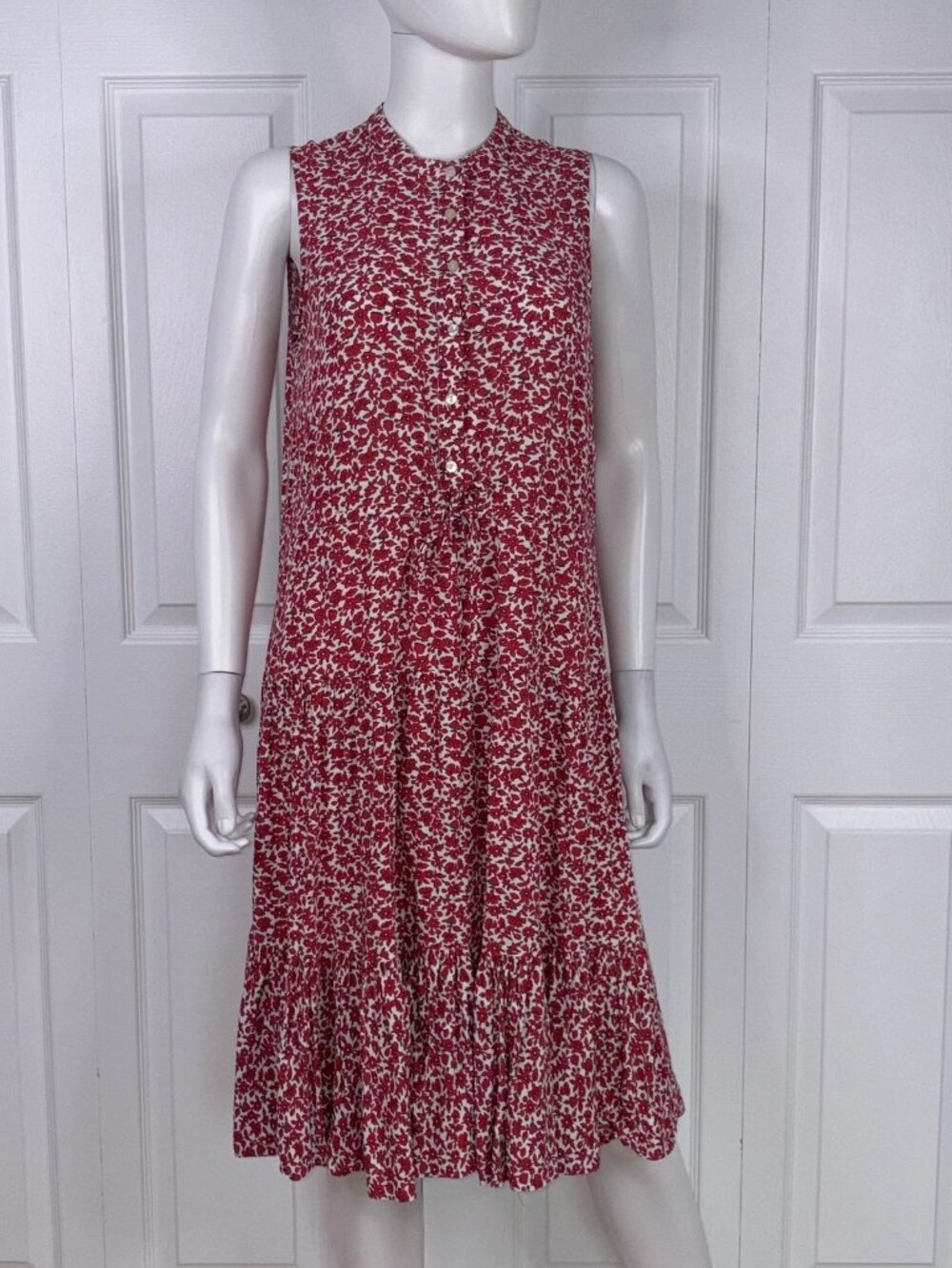 CHAPS women's sleeveless floral tee dress medium